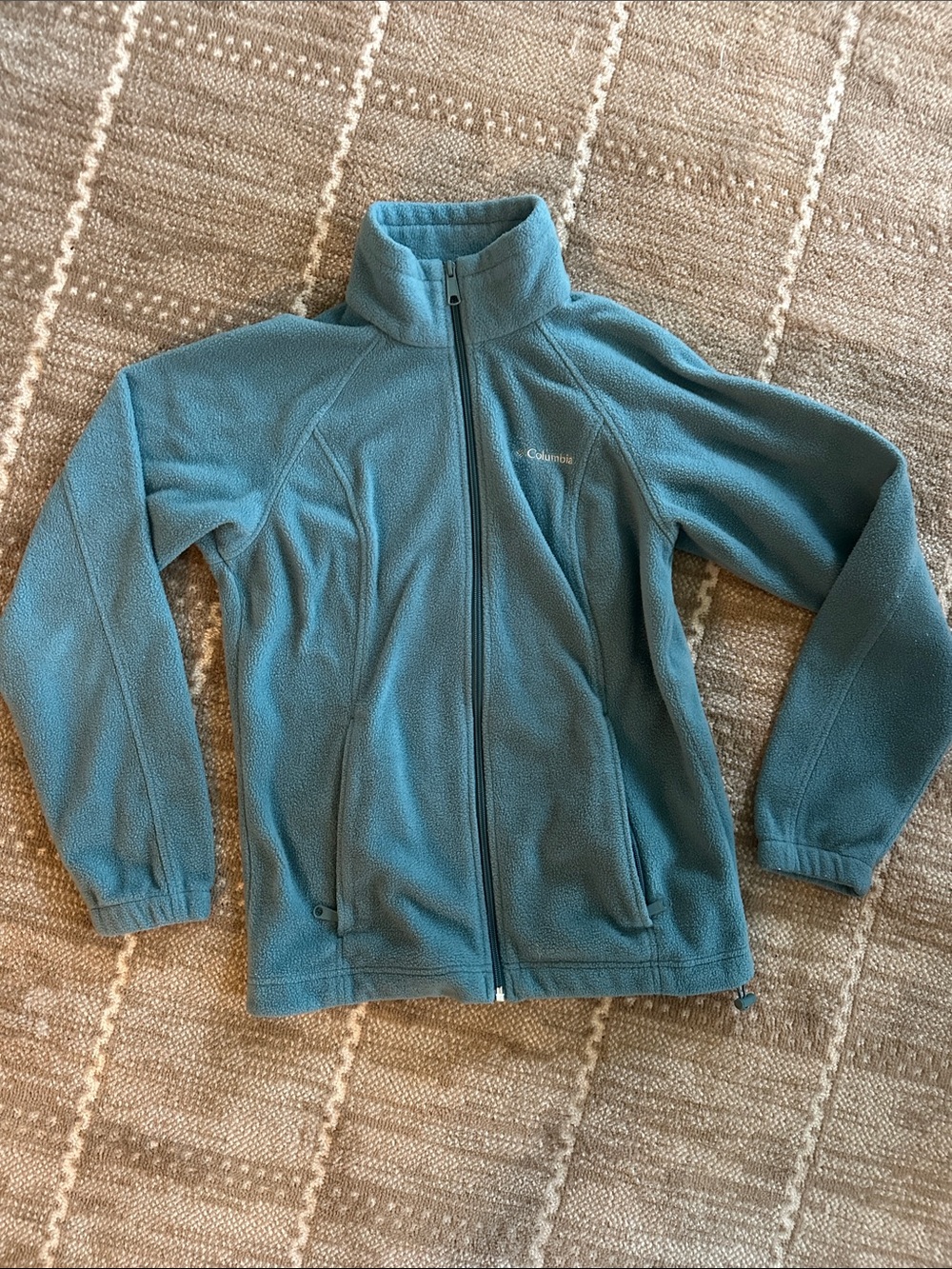 Columbia Teal Full-Zip Fleece Jacket